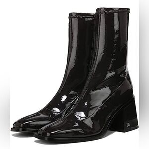 Sam Edelman Shoes Wells Stacked Block Heel Squared Toe Ankle Boot Size 7.5M New